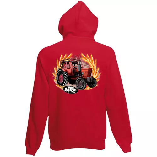 mtz 50 detský sveter na zips - červený