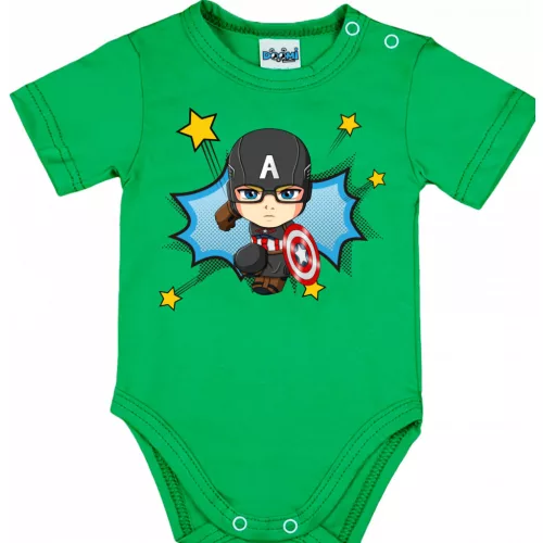 superhero body pre bábätká zelené