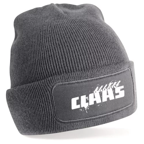 sivá zimná čiapka claas
