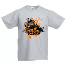 šedé detské tričko quad king