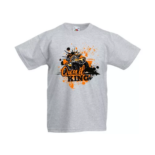 šedé detské tričko quad king