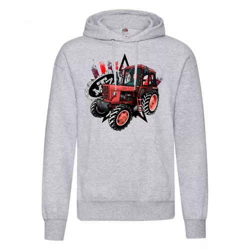 mtz 82 sveter s mikinou sivá