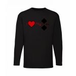 milujem svojho otca! čierne tričko s dlhým rukávom