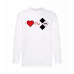 milujem svojho otca! čierne tričko s dlhým rukávom