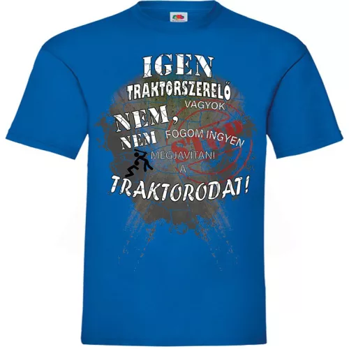 som traktor mechanik tričko krátky rukáv modré