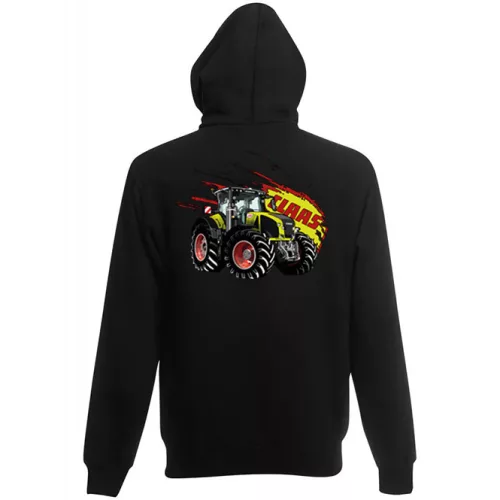 detský sveter na zips claas axion - čierny