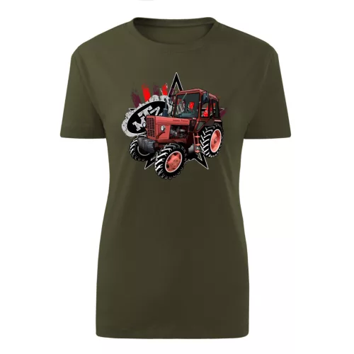 dámske tričko mtz 82 zelený traktor