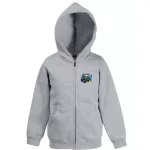 detský sveter dutra na zips - šedý