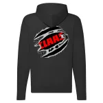 čierna mikina s logom claas na zips