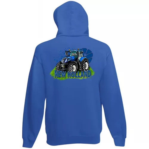 detský sveter new holland na zips - modrý