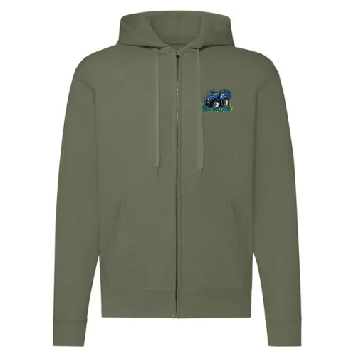 zelená mikina na zips new holland