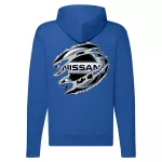modrá mikina nissan na zips