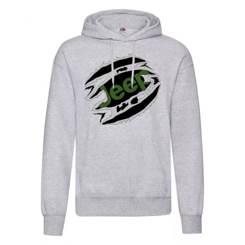 mikina jeep svetlo sivá