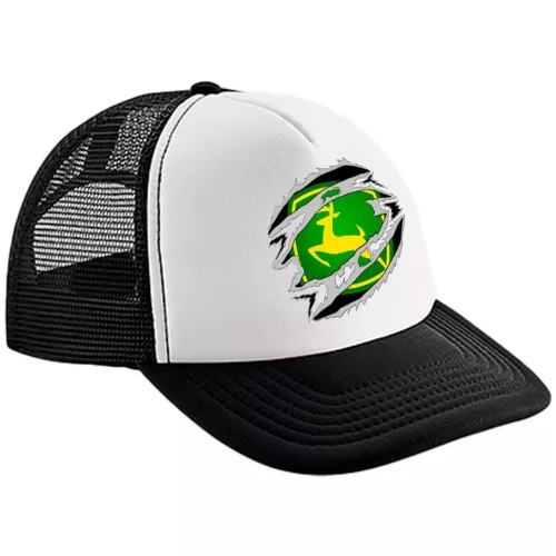 čierno biela ​​zelená traktor baseball čiapka