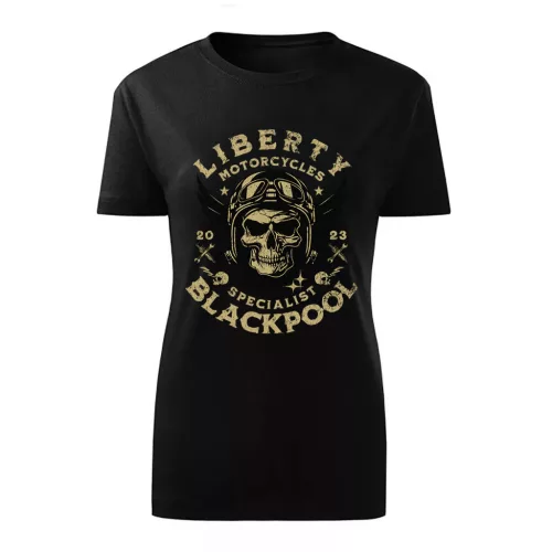 liberty motorcycle dámske tričko čierne