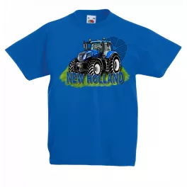 new holland detské tričko modré