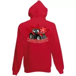 detský sveter massey ferguson na zips - červený