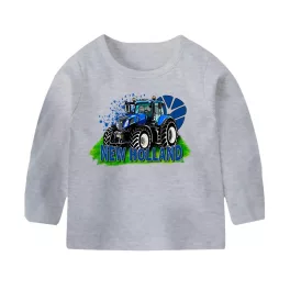 detské tričko new holland šedé detské dlhý rukáv