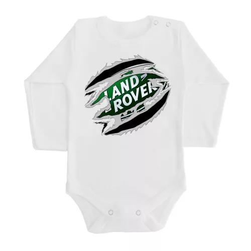 land rover biely dlhý rukáv dojčenské telo