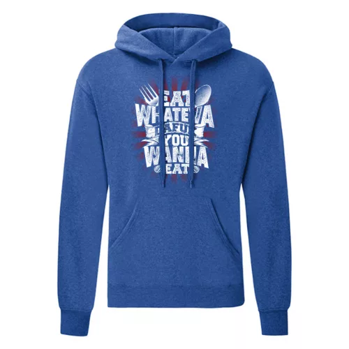 eat whateva…modrá sveter s klokaním vreckom