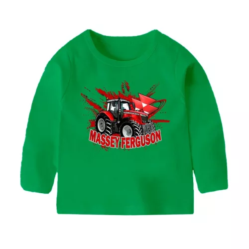 detské tričko massey ferguson zelené dlhým rukávom