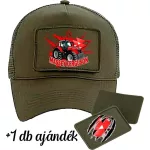 massey ferguson army zelená baseballová čiapka vymeniteľná záplata