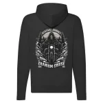 mystical journey motorcycle mikina na zips, čierna