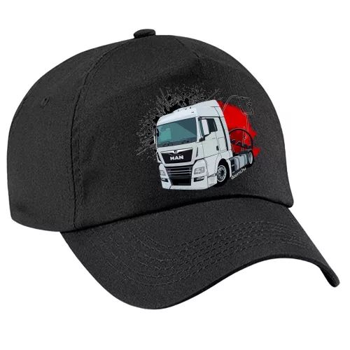 bejzballová čiapka pre mužov z čiernej látky