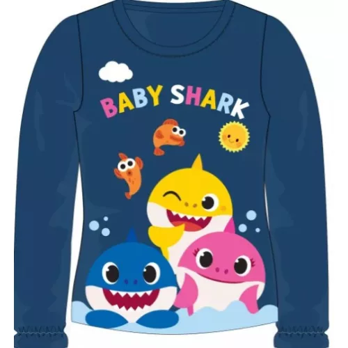 bábätká shark detské tričko s dlhým rukávom modré, veľkosť 92-110-116