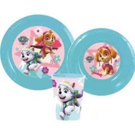 paw patrol plast, súprava príborov modrá