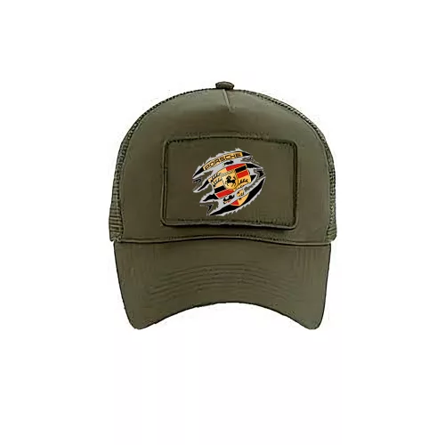 vymeniteľná šiltovka porsche military zelená