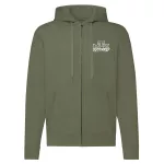 mtz50 sveter so zeleným obrysom na zips s bielym vzorom