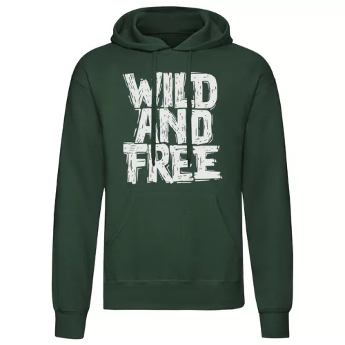 wild and free zelená sveter s klokaním vreckom