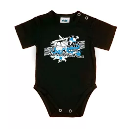 bmw čierne body pre bábätko s krátkym rukávom