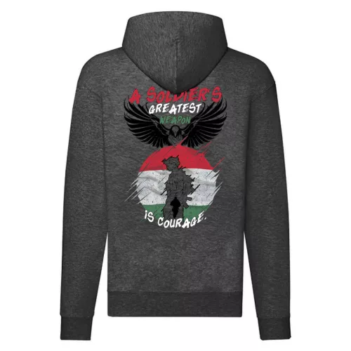 a soliders maďarský... sveter na zips (tmavošedá)