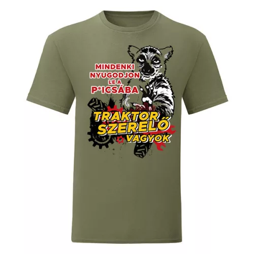 všetci sa upokojte, zelené tričko (mechanik traktorov)