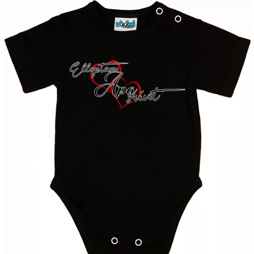 ukradla som ockovo srdce! detské body s krátkym rukávom čiernej farby