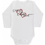 ukradla som ockovo srdce! detské body s krátkym rukávom čiernej farby