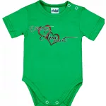 ukradla som ockovo srdce! detské body s krátkym rukávom čiernej farby