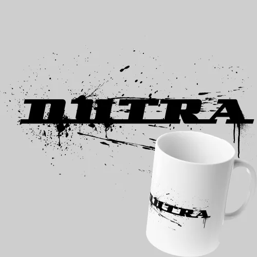 dutra obrysový biely hrnček