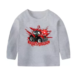 detské tričko massey ferguson šedé s dlhým rukávom