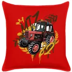 mtz 82 červený bavlnený vankúš (mtz king)