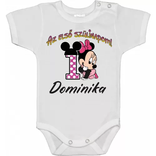 [akcia] veľkosť 86 s menom alíz moje prvé narodeniny! body pre bábätká dievčenské biele krátke rukávy