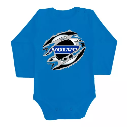 volvo modrá dlhý rukáv dojčenské body