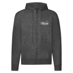 new holland tmavosivý sveter na zips s bielym vzorom