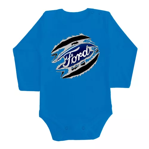 ford modrá dlhý rukáv dojčenské body