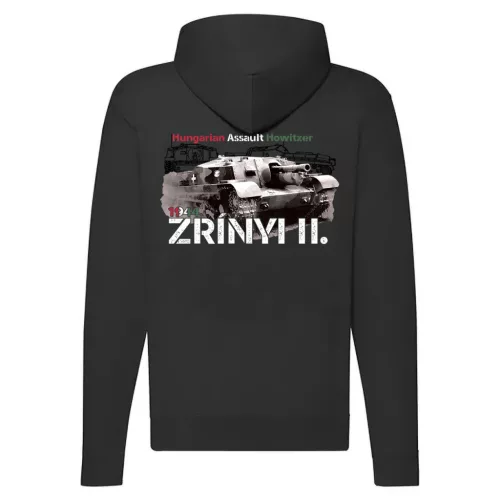 zrínyi ii. tank sveter na zips (čierny)