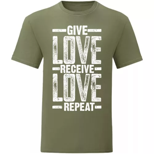 give love...zelená tričko