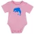 delfín krátky rukáv body pre bábätká ružová