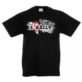 detské čierne tričko i love rally